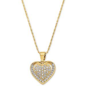 Gold Filled Dual Heart  Pendant Necklace